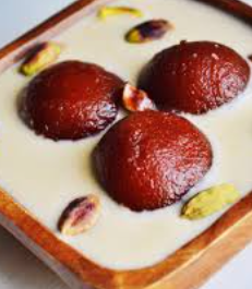 Gulab Jamun with Rabri